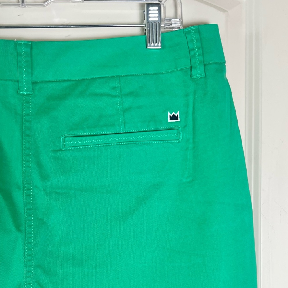 Crown & Ivy Green Chino Shorts Women’s Size 12 Preppy Summer 5” Inseam - Picture 5 of 6